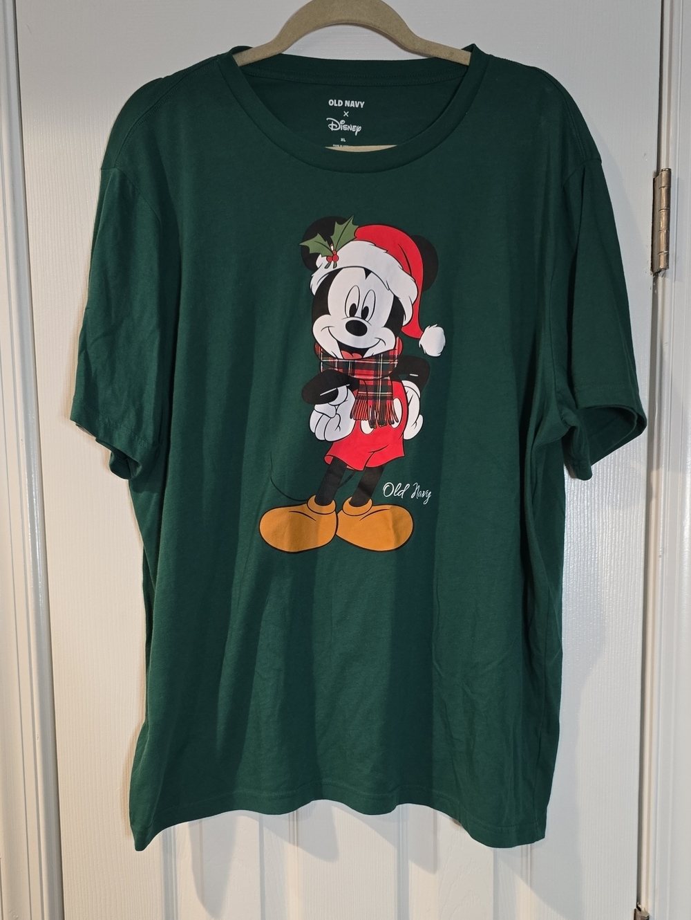 Old Navy Green Mickey Mouse Holiday Tee